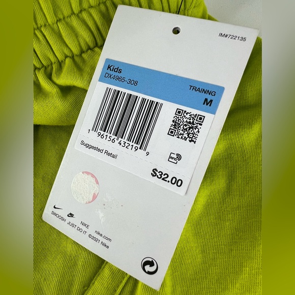 Nike DRI-FIT Big Kids’ (Girls’) High Waisted Loose Fit Training Shorts Size:M - Picture 5 of 11